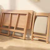 Modern Simplicity Rubber Wood Foldable Desk & Chair Set – Rectangular Study Table, Space-Saving Design
