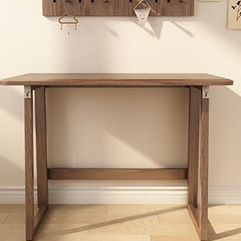 Modern Simplicity Rubber Wood Foldable Desk & Chair Set – Rectangular Study Table, Space-Saving Design