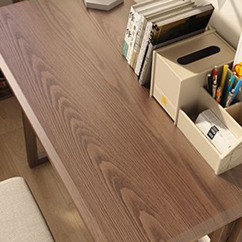 Modern Simplicity Rubber Wood Foldable Desk & Chair Set – Rectangular Study Table, Space-Saving Design