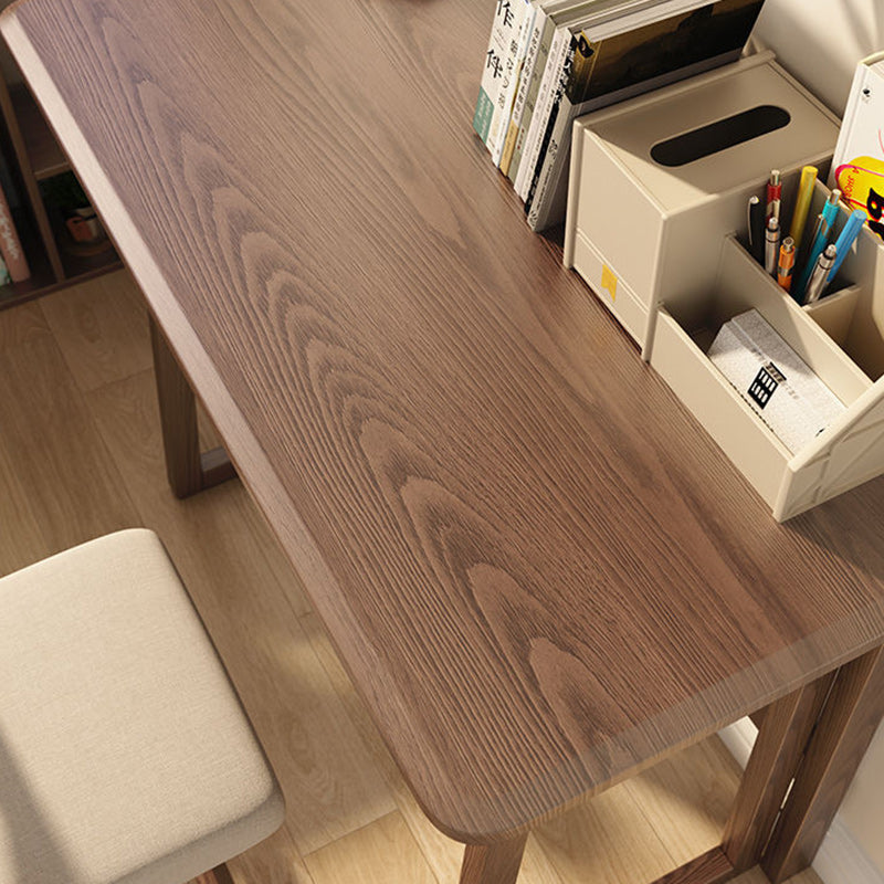 Modern Simplicity Rubber Wood Foldable Desk & Chair Set – Rectangular Study Table, Space-Saving Design
