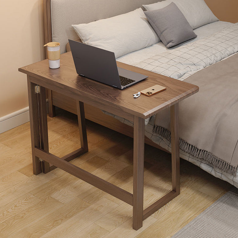 Modern Simplicity Rubber Wood Foldable Desk & Chair Set – Rectangular Study Table, Space-Saving Design