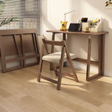 Modern Simplicity Rubber Wood Foldable Desk & Chair Set – Rectangular Study Table, Space-Saving Design