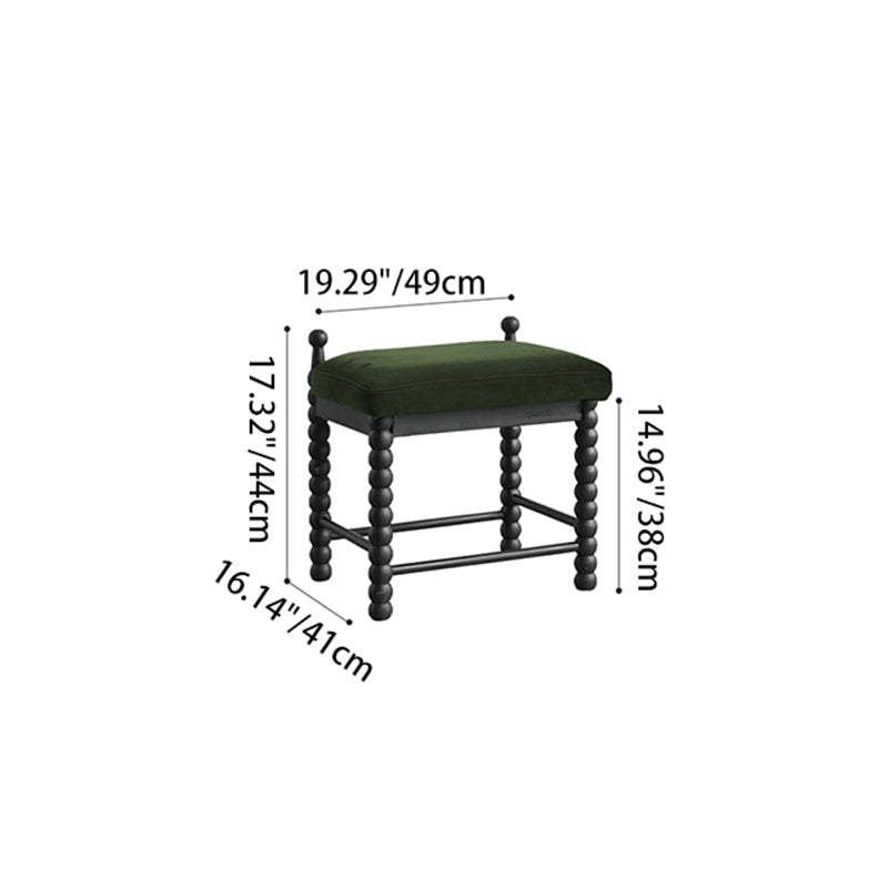 Modern Retro Solid Wood Vanity Desk with Arch Mirror and Roman-Column Accents, Includes Matching Stool for Bedroom