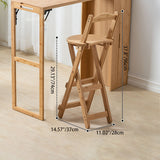 Contemporary Bamboo Foldable Bar Table & Chair Set - Rectangular, Space-Saving Dining Room Furniture