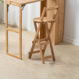 Contemporary Bamboo Foldable Bar Table & Chair Set - Rectangular, Space-Saving Dining Room Furniture
