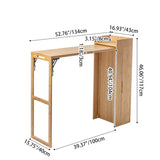 Contemporary Bamboo Foldable Bar Table & Chair Set - Rectangular, Space-Saving Dining Room Furniture