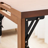 Contemporary Bamboo Foldable Bar Table & Chair Set - Rectangular, Space-Saving Dining Room Furniture