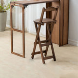 Contemporary Bamboo Foldable Bar Table & Chair Set - Rectangular, Space-Saving Dining Room Furniture