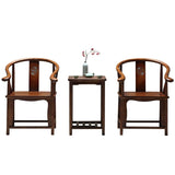 Traditional Chinese Solid Wood Square Carved Coffee Table & Chair Set for Living Room - Elegant, Durable Living Room Furniture
