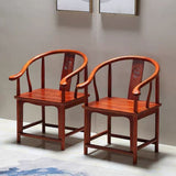 Traditional Chinese Solid Wood Square Carved Coffee Table & Chair Set for Living Room - Elegant, Durable Living Room Furniture
