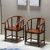 Traditional Chinese Solid Wood Square Carved Coffee Table & Chair Set for Living Room - Elegant, Durable Living Room Furniture