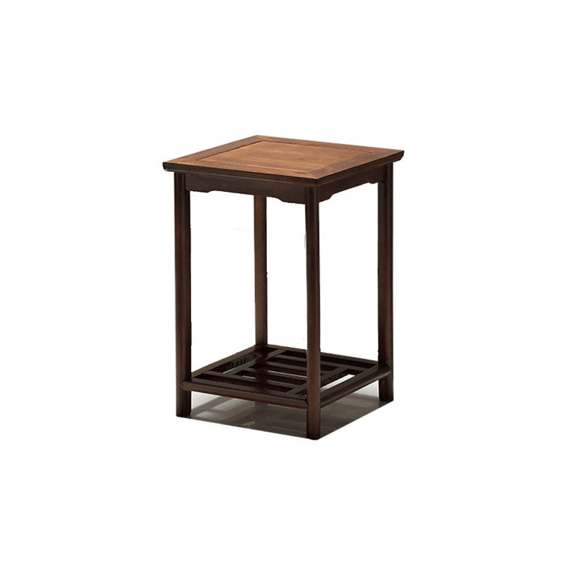 Traditional Chinese Solid Wood Square Carved Coffee Table & Chair Set for Living Room - Elegant, Durable Living Room Furniture