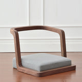 Elegant Traditional Japanese Ash Wood Rectangular Low Coffee Table and Chair Set for Living Room