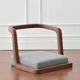 Elegant Traditional Japanese Ash Wood Rectangular Low Coffee Table and Chair Set for Living Room