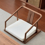 Elegant Traditional Japanese Ash Wood Rectangular Low Coffee Table and Chair Set for Living Room