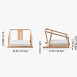 Elegant Traditional Japanese Ash Wood Rectangular Low Coffee Table and Chair Set for Living Room