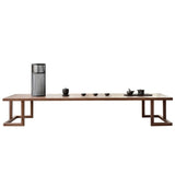 Elegant Traditional Japanese Ash Wood Rectangular Low Coffee Table and Chair Set for Living Room