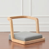 Elegant Traditional Japanese Ash Wood Rectangular Low Coffee Table and Chair Set for Living Room