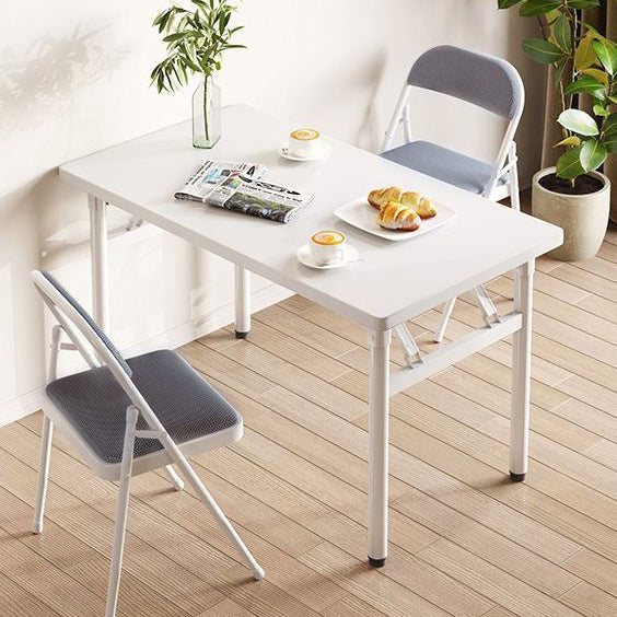 Sleek Modern Minimalist Foldable Rectangular Steel Desk for Home Office