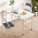 Sleek Modern Minimalist Foldable Rectangular Steel Desk for Home Office
