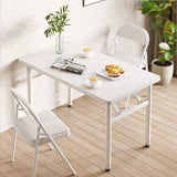 Sleek Modern Minimalist Foldable Rectangular Steel Desk for Home Office