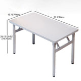 Sleek Modern Minimalist Foldable Rectangular Steel Desk for Home Office