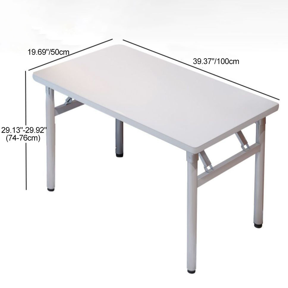 Sleek Modern Minimalist Foldable Rectangular Steel Desk for Home Office