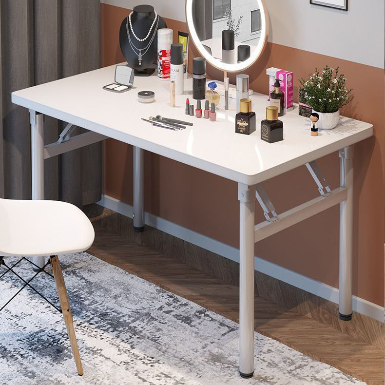 Sleek Modern Minimalist Foldable Rectangular Steel Desk for Home Office
