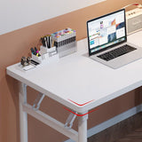 Sleek Modern Minimalist Foldable Rectangular Steel Desk for Home Office