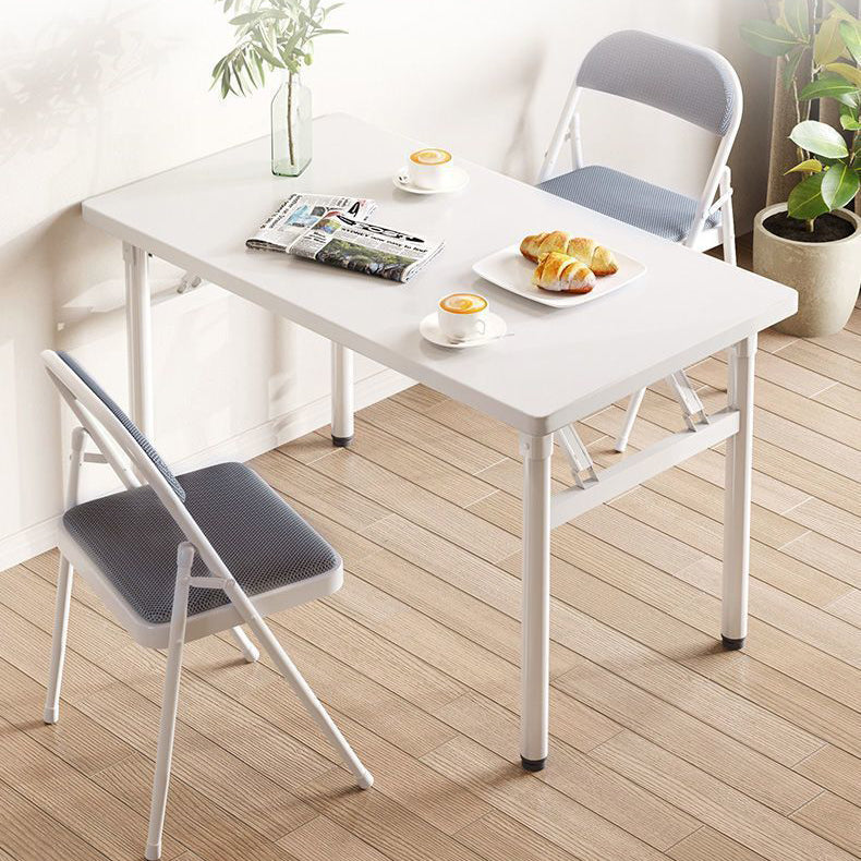 Sleek Modern Minimalist Foldable Rectangular Steel Desk for Home Office