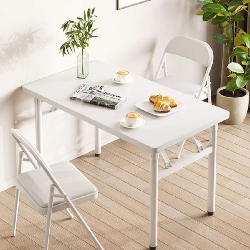 Sleek Modern Minimalist Foldable Rectangular Steel Desk for Home Office
