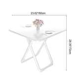 Modern Minimalist Foldable Dining Table with X-Shape Iron-Pipe Base and High-Density Top - Round or Square, Seats 2-6