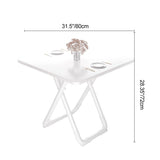 Modern Minimalist Foldable Dining Table with X-Shape Iron-Pipe Base and High-Density Top - Round or Square, Seats 2-6