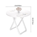 Modern Minimalist Foldable Dining Table with X-Shape Iron-Pipe Base and High-Density Top - Round or Square, Seats 2-6
