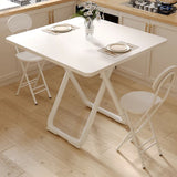 Modern Minimalist Foldable Dining Table with X-Shape Iron-Pipe Base and High-Density Top - Round or Square, Seats 2-6