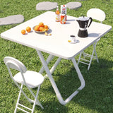 Modern Minimalist Foldable Dining Table with X-Shape Iron-Pipe Base and High-Density Top - Round or Square, Seats 2-6