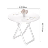 Modern Minimalist Foldable Dining Table with X-Shape Iron-Pipe Base and High-Density Top - Round or Square, Seats 2-6