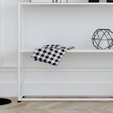 Sleek Modern Minimalist Rectangular Iron Bookshelf - 2-Tier for Living Room