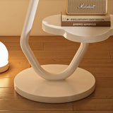 Contemporary Floral-Shaped 2-Tier Side Table in Carbon Steel & MDF for Living Room