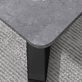 Contemporary Luxury Rectangular Coffee Table in Medium-Density Fiberboard and Carbon Steel for Living Room