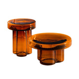 Sleek Contemporary Scandinavian Round Glass Coffee Table for Living Room
