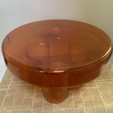Sleek Contemporary Scandinavian Round Glass Coffee Table for Living Room