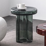 Sleek Contemporary Scandinavian Round Glass Coffee Table for Living Room