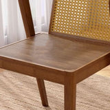 Traditional Chinese-Style Square Rubberwood Solid Wood Desk & Chair Set with Backrest for Living Room