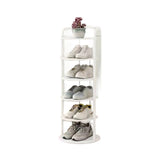 Modern Minimalist Round Iron Carbon Steel Shoe Storage Rack | 5/6/7/8-Tier for Entryways