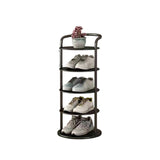 Modern Minimalist Round Iron Carbon Steel Shoe Storage Rack | 5/6/7/8-Tier for Entryways