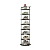 Modern Minimalist Round Iron Carbon Steel Shoe Storage Rack | 5/6/7/8-Tier for Entryways