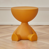 Contemporary Bear-Shaped Round Plastic Side Table for Living Room