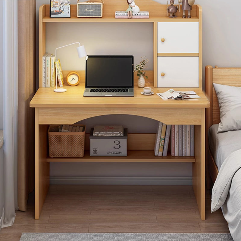 Modern Minimalist Rectangular MDF Makeup Vanity with 2 Cabinets – Sleek Bedroom Vanity Desk