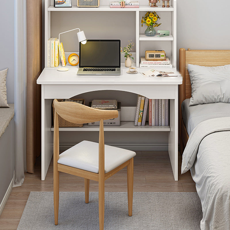 Modern Minimalist Rectangular MDF Makeup Vanity with 2 Cabinets – Sleek Bedroom Vanity Desk